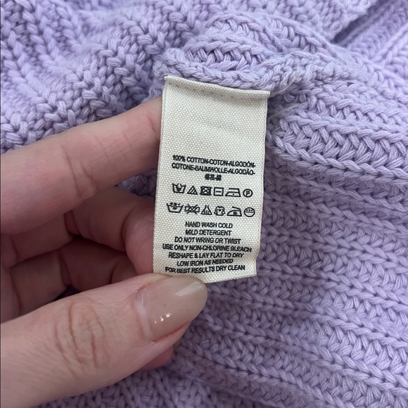 Free people lilac bell sleeve v neck crochet top - Picture 6 of 6